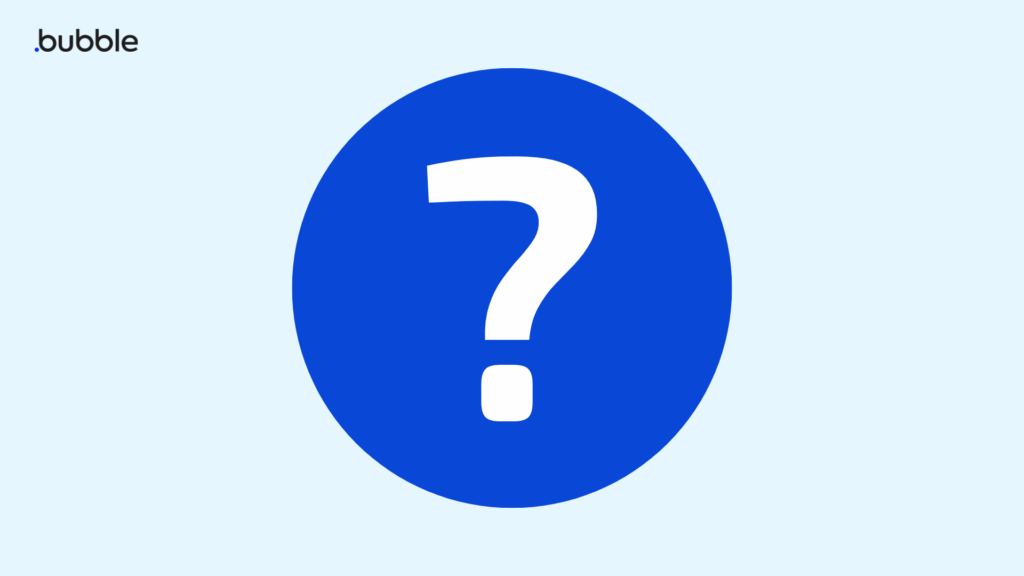 Imagem conceitual do Bubble.io em 2026 representando dúvidas sobre quem deve usar a plataforma no-code